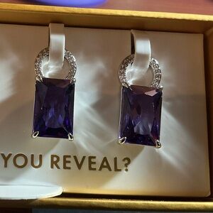 Bomb Party Charming Hoops Purple Topaz Rhodium (Charms Only)